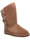 BEARPAW BOSHIE WOMENS SUEDE FAUX FUR LINED WINTER & SNOW BOOTS