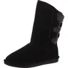Bearpaw Boshie Womens Suede Faux Fur Lined Winter & Snow Boots In Black