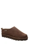 Bearpaw Damian Faux Fur Lined Clog Slipper In Brown