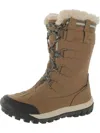Bearpaw Desdemona Womens Leather Waterproof Snow Boots In Beige