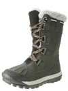 Bearpaw Desdemona Womens Leather Waterproof Snow Boots In Grey