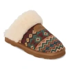 Bearpaw Effie Womens Clog Slippers In Brown