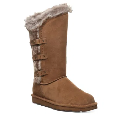 Bearpaw Emery Winter Boots Women's Brown Suede Faux Fur Mid-calf Jobb655