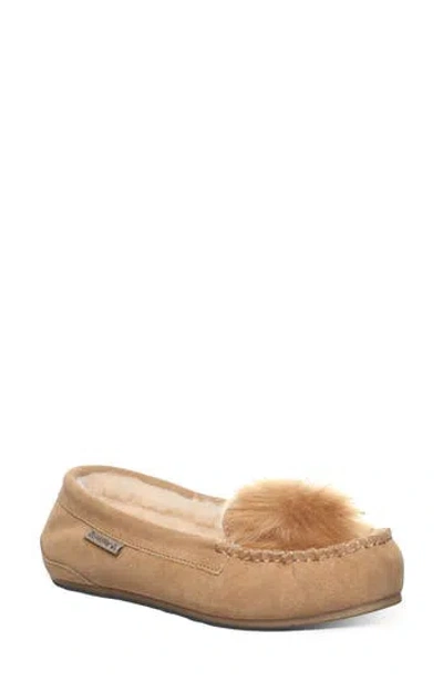 Bearpaw Erika Faux Fur Pompom Slipper In Brown
