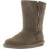 Bearpaw Eva Ii Zipper Womens Zipper Sheepskin Snow Boots In Brown