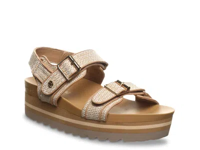 Bearpaw Gabrielle Wedge Sandal In Brown