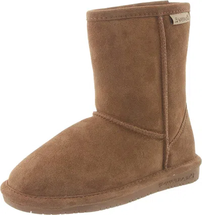 Bearpaw Kids'  Girls Emma Short Suede Boots In Animal Print
