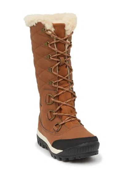 Bearpaw Isabella Genuine Sheepskin Lined Lace-up Boot In Hickory Ii