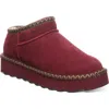 Bearpaw Jules Faux Shearling Lined Bootie In Burgundy