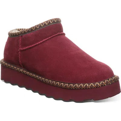 Bearpaw Jules Faux Shearling Lined Bootie In Burgundy