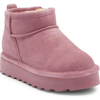 Bearpaw Kids' Retro Shorty Faux Fur Platform Boot In Dusty Orchid