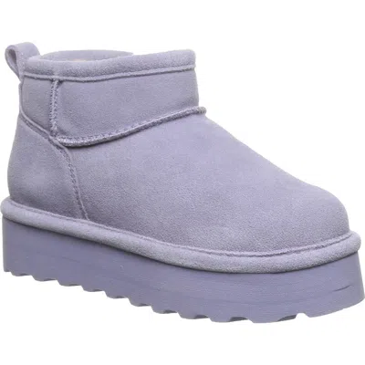 Bearpaw Kids' Retro Shorty Faux Fur Platform Boot In Persian Violet