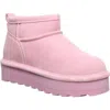 Bearpaw Kids' Retro Shorty Faux Fur Platform Boot In Prism Pink