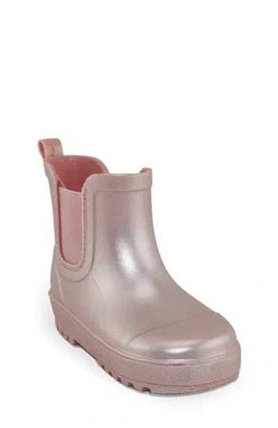 Bearpaw Kids' Shortie Rain Boot In Rose Gold Gloss