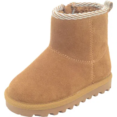 Bearpaw Kids' Suede Faux Fur Lined Boot In Multi