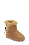 Bearpaw Kids' Suede Faux Fur Lined Boot In Burgundy