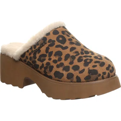 Bearpaw Marnie Faux Shearling Lined Clog In Brown
