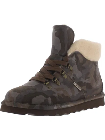 Bearpaw Marta Exotic Womens Suede Wool Lining Winter & Snow Boots In Grey