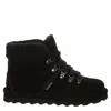 Bearpaw Marta Womens Winter Boots Black Suede Lace Up Ankle Boots Jobb2028 In Black