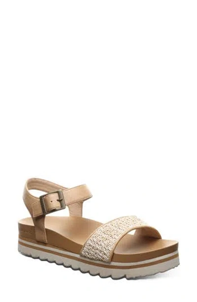 Bearpaw Orion Faux Leather Platform Sandal (women) In Neutral