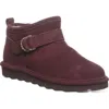 Bearpaw Petite Buckle Boot In Burgundy