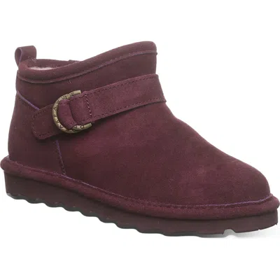Bearpaw Petite Buckle Boot In Burgundy