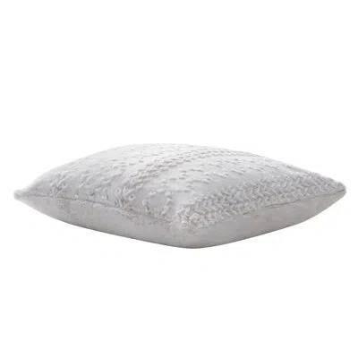 Bearpaw Polyester Throw Square Pillow Cover & Insert In Moonbeam