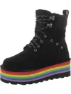 Bearpaw Retro Alicia Womens Sheepskin Cold Weather Shearling Boots In Black