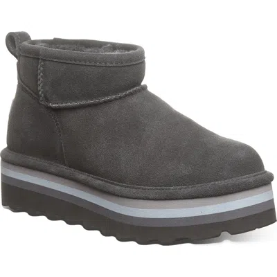 Bearpaw Retro Shorty Water Repellent Platform Boot In Gray