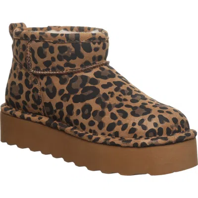 Bearpaw Retro Super Shorty Water Repellent Platform Boot In Animal Print