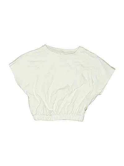 Pre-owned Bearpaw Kids' Short Sleeve Top Ivory Boatneck Tops
