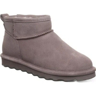 Bearpaw Shorty Genuine Shearling Lined Bootie In Gray