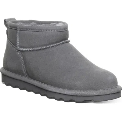 Bearpaw Shorty Genuine Shearling Lined Bootie In Gadget Gry