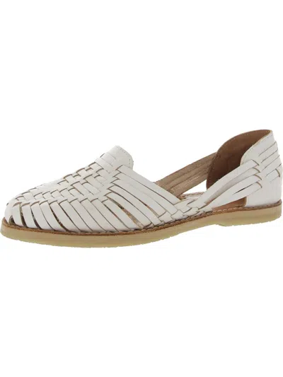 Bearpaw Silvia Womens Leather Slip On Loafers In White