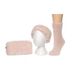 Bearpaw Super Plush Gift Set Womens 3-pc. Crew Socks In Pink
