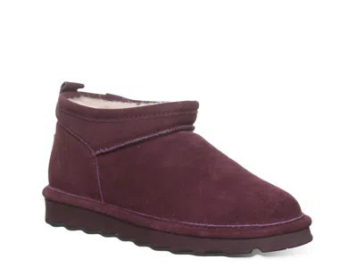 Bearpaw Super Shorty Snow Boot In Burgundy