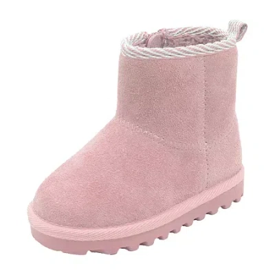 Bearpaw Babies' Toddler Jessica Suede Booties With Faux-fur Lining In Pink