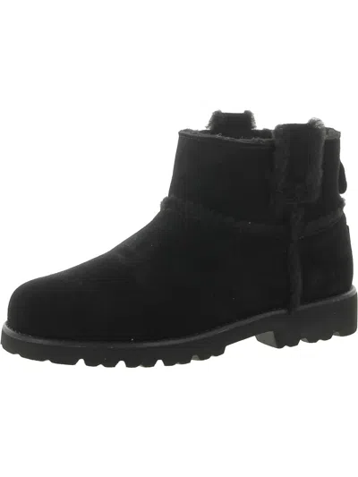 Bearpaw Willow Womens Sheepskin Cold Weather Shearling Boots In Black