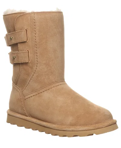 Bearpaw Women's Aurelia Suede Winter Round Toe Boots In Iced Coffee