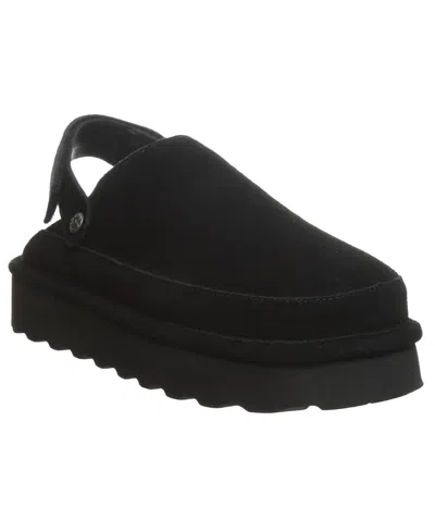 Bearpaw Women's Brooke Platform Suede Slip-on Clogs In Black