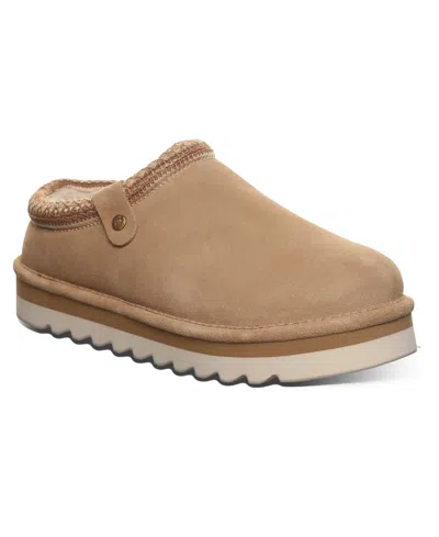 Bearpaw Women's Calista Braided Trim Platform Clogs In Neutral