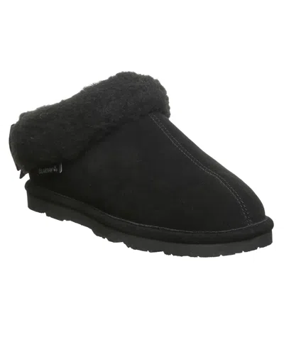 Bearpaw Women's Delanie Suede Slip-on Slippers In Black
