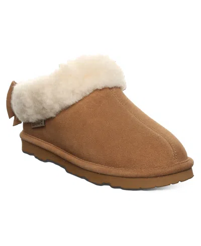 Bearpaw Women's Delanie Suede Slip-on Slippers In Hickory