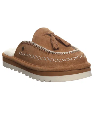 Bearpaw Women's Leona Platform Scuff Slip-on Slippers In Brown
