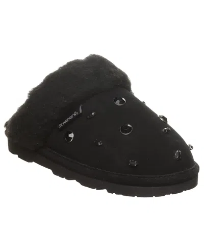 BEARPAW WOMEN'S LOKI NOVA EMBELLISHED SUEDE SCUFF SLIPPERS