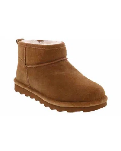 Bearpaw Women's Shorty Ankle Boot In Hickory In Brown