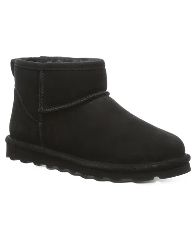 Bearpaw Women's Shorty Round Toe Suede Booties In Black