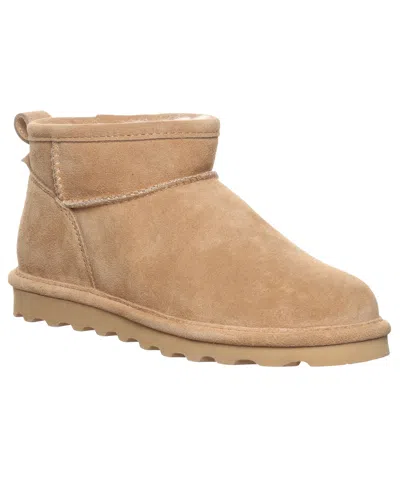Bearpaw Women's Shorty Round Toe Suede Booties In Brown