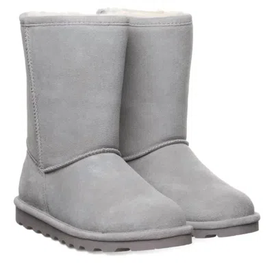 Bearpaw Women's Suede Fur Mid Calf Boots In Grey In Gray