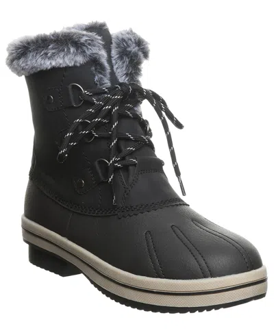 Bearpaw Women's Vivie Round Toe Wedge Boots In Black